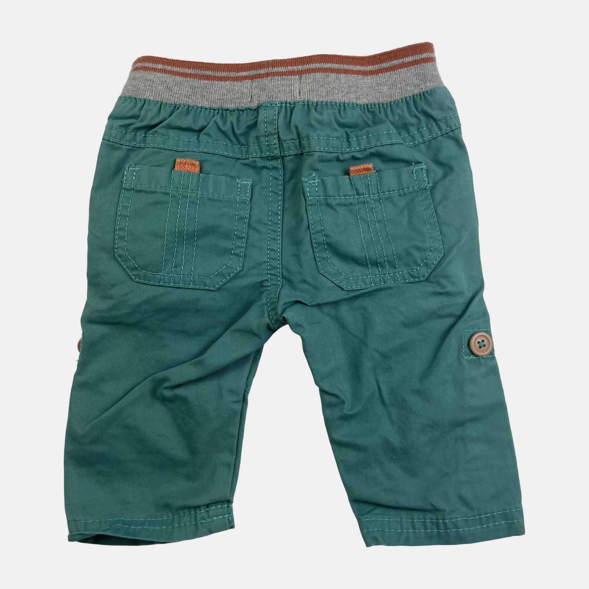 Hose für Kleinkinder aus Baumwolle mit elastischem Bund und Taschen. – back