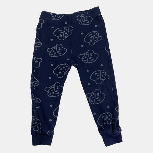 Dunkelblaue Leggings mit verspieltem Muster für Kinder – front