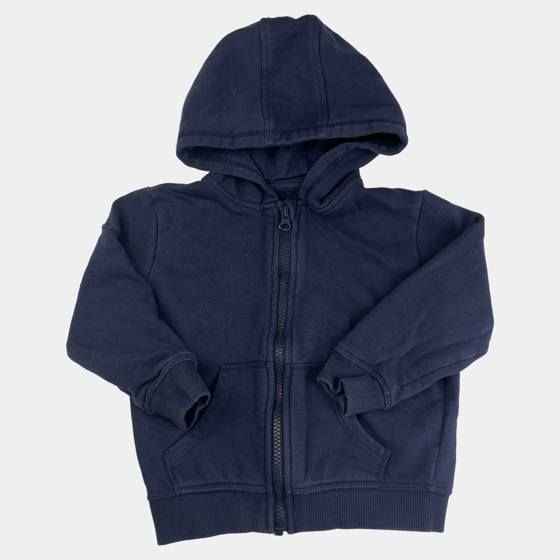 Blaue Kapuzenjacke für Kinder, Größe 2-3 Jahre – front