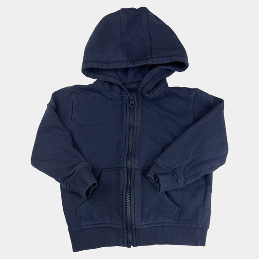 Blaue Kapuzenjacke für Kinder, Größe 2-3 Jahre – front