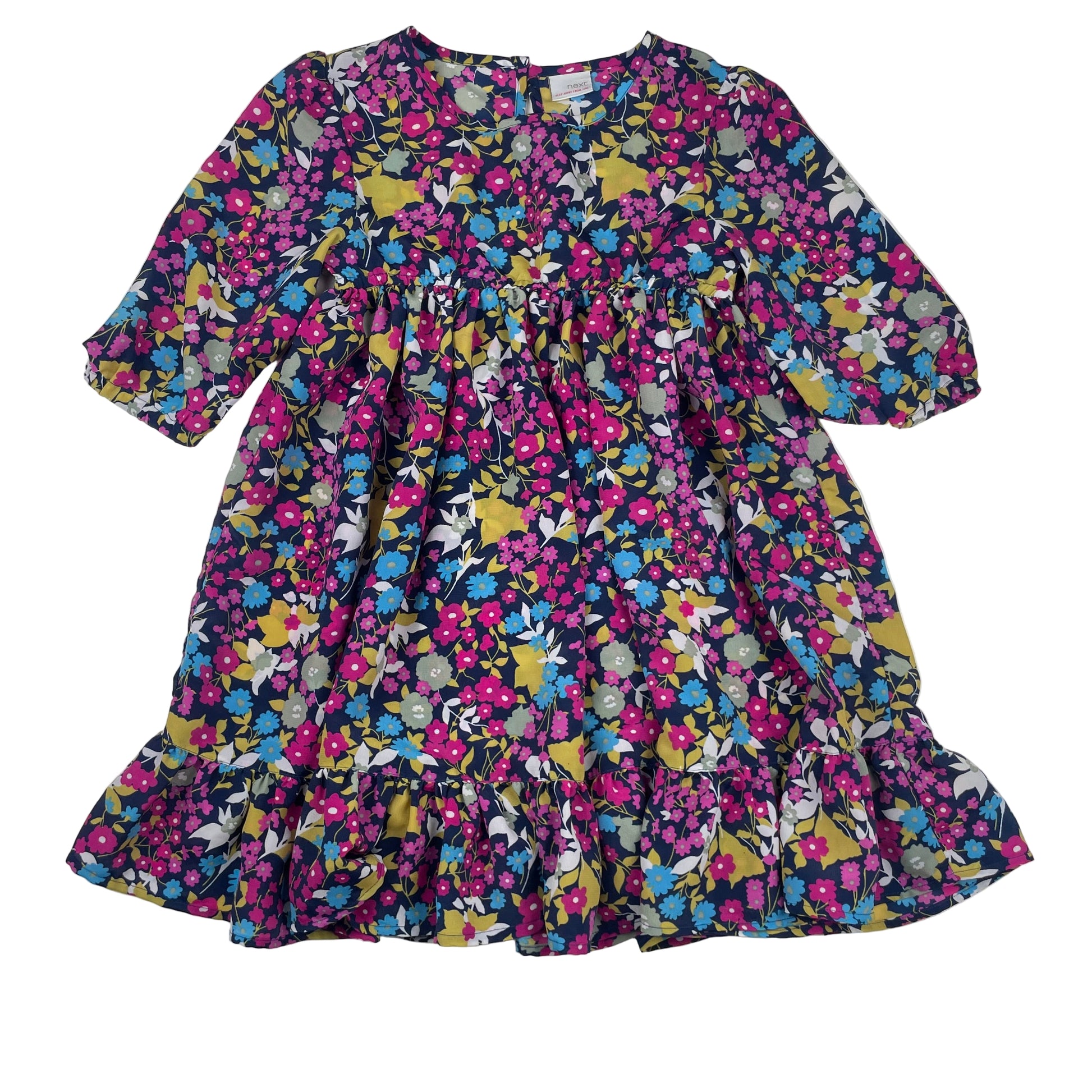 Next Mädchenkleid mit Blumenmuster, Größe 134 (9 Jahre) – front