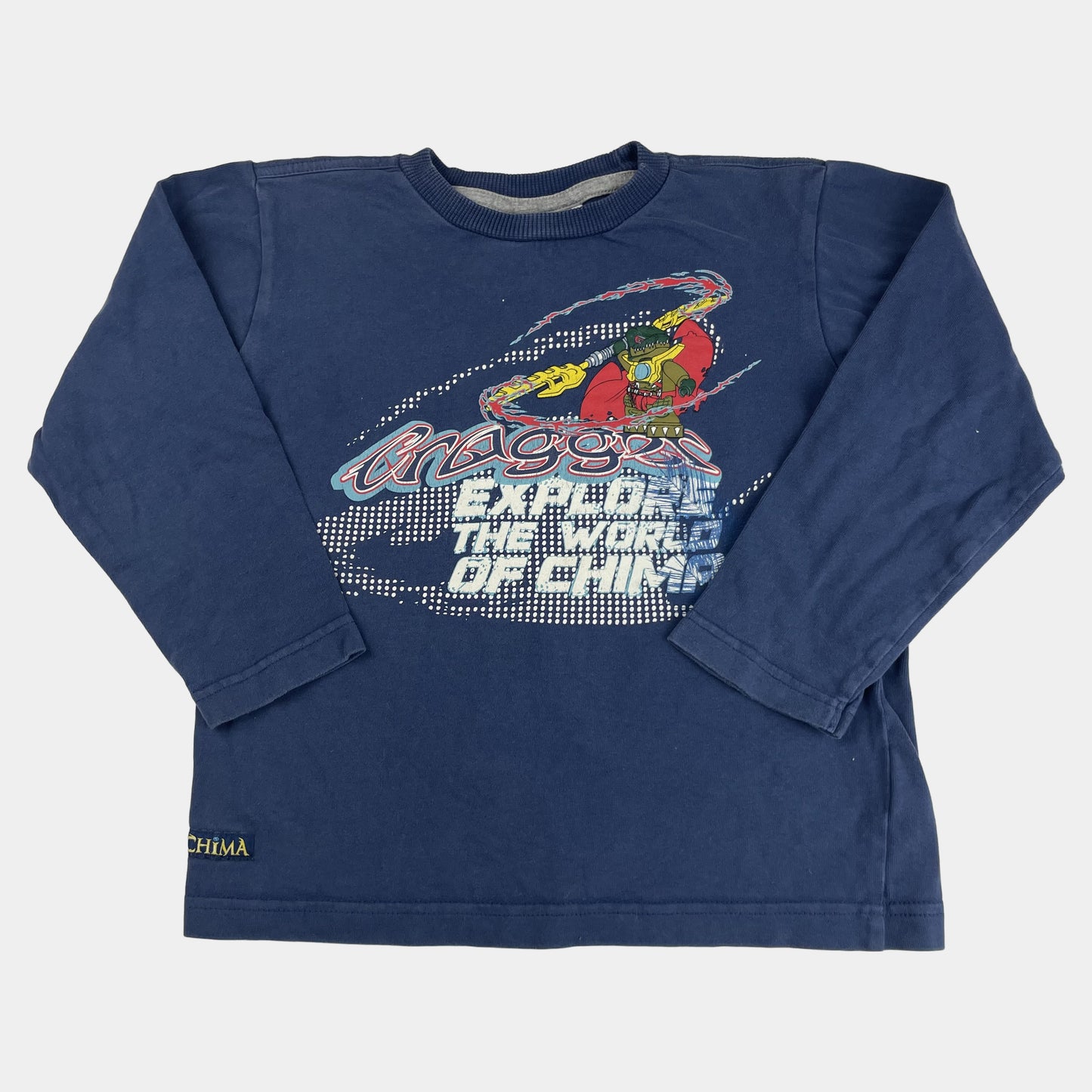 Blaues Langarmshirt mit Print und LEGO-Motiv, Größe 116. – front