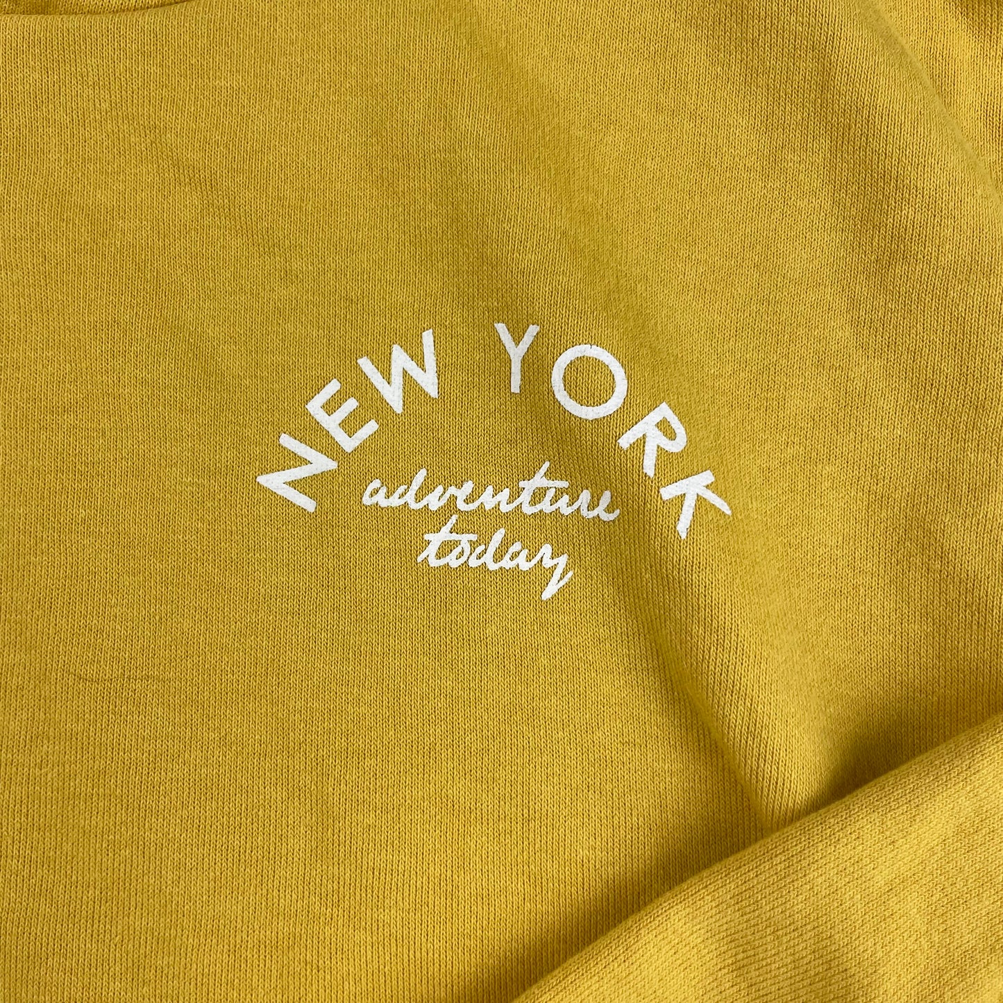 Gelber Kapuzenpullover mit New York Print für Kinder – logo