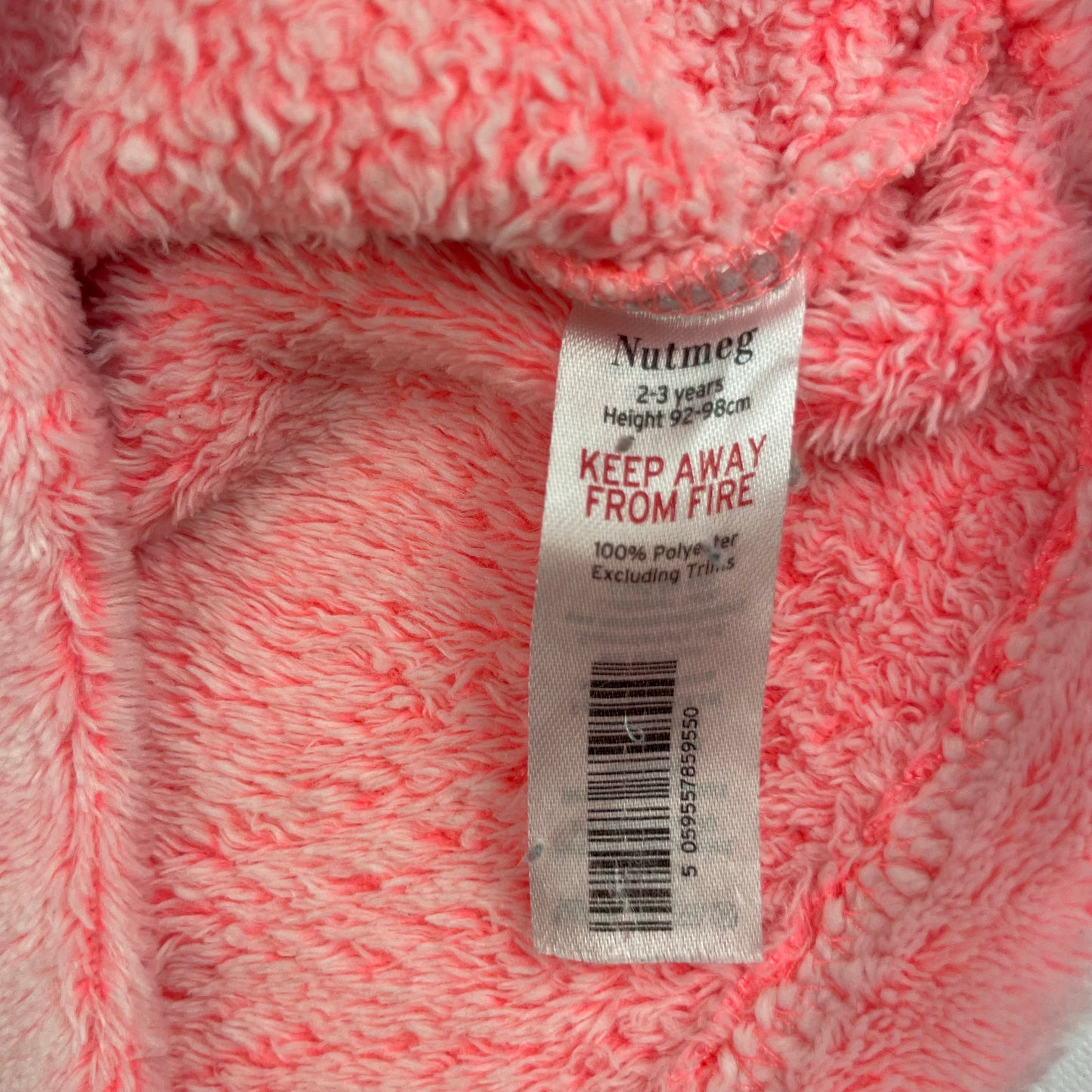 Rosa flauschiger Pullover für Kinder mit Kängurutasche – label