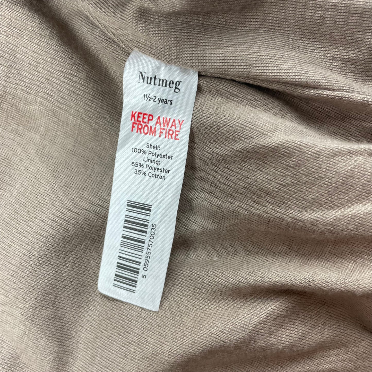 Graue Plüsch-Weste mit Kapuze und Bärenohren für Kleinkinder – label