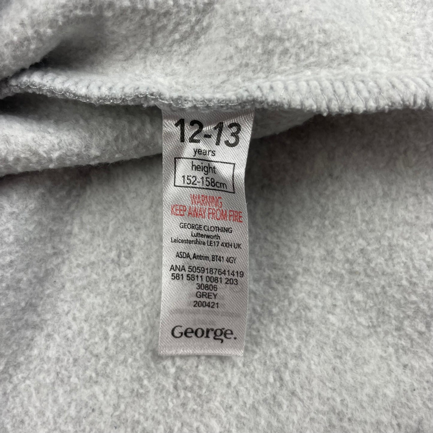 Graues Sweatshirt mit Brooklyn-Print, Größe 12-13 Jahre (152-158 cm), von George – label