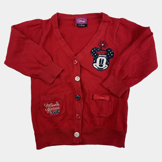 Rote Strickjacke mit Minnie-Motiv für 9-12 Monate – front