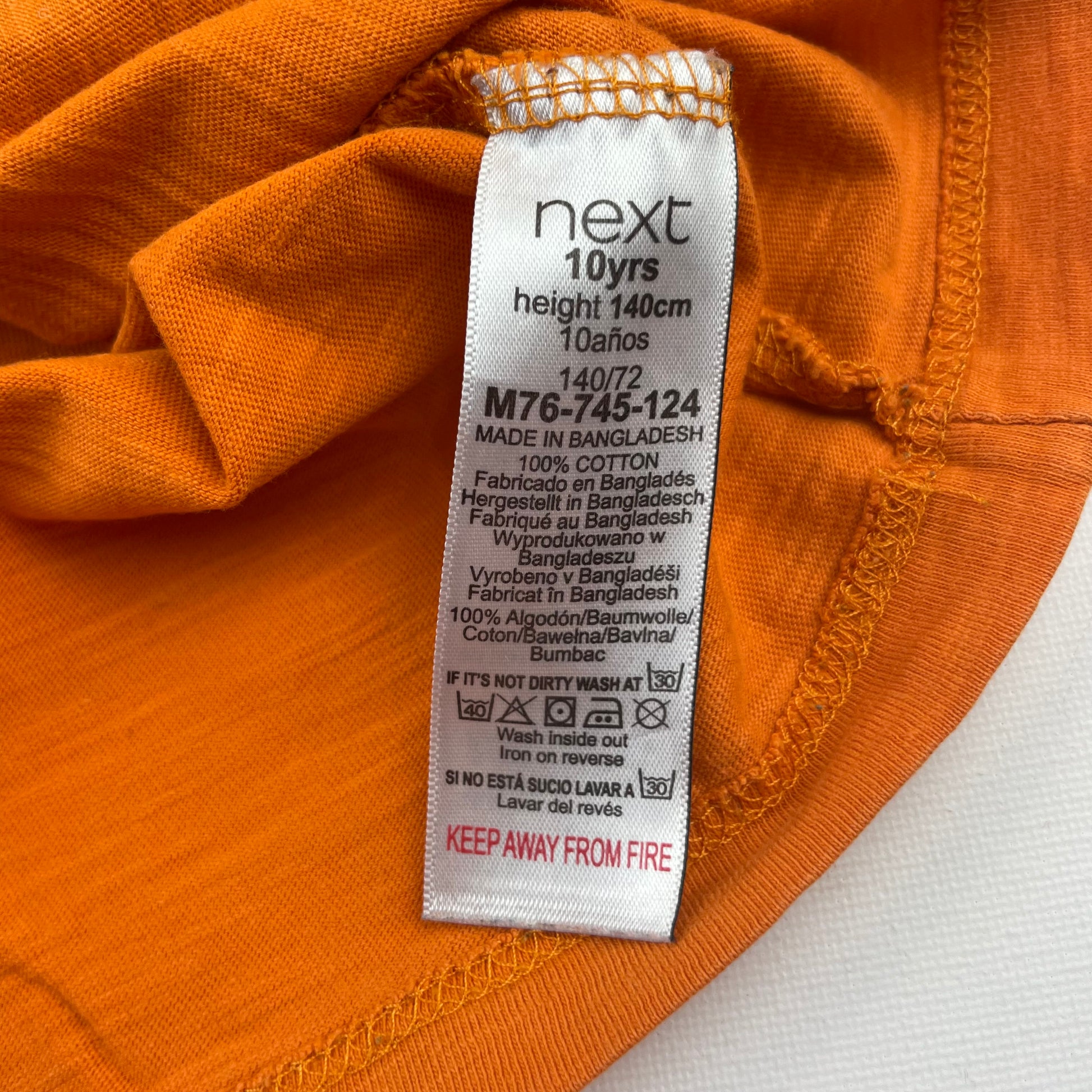 Orangenes Pokémon Langarmshirt für Kinder, Größe 10 Jahre – label