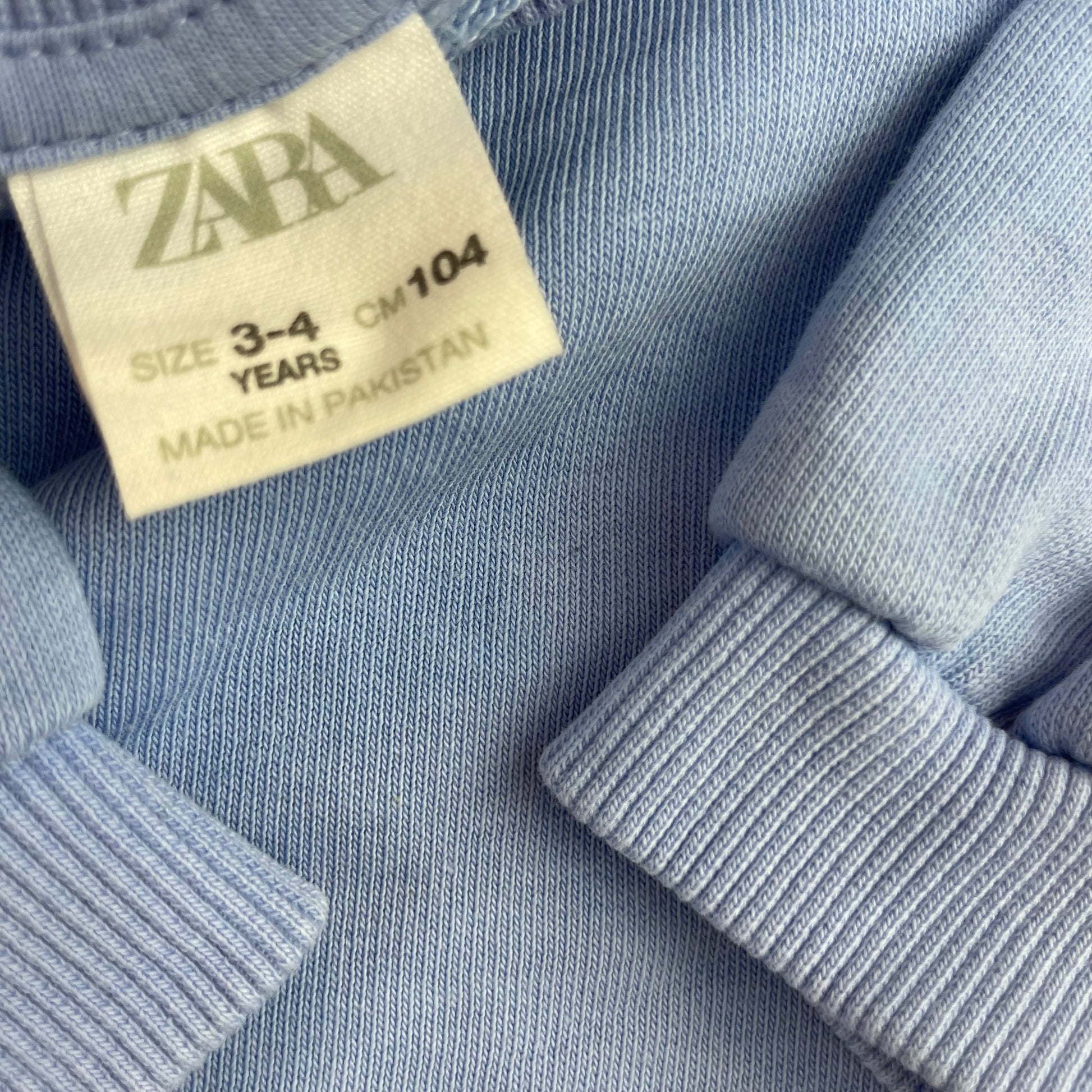 Blauer Kinderpullover mit langen Ärmeln von Zara, Größe 3-4 Jahre – label