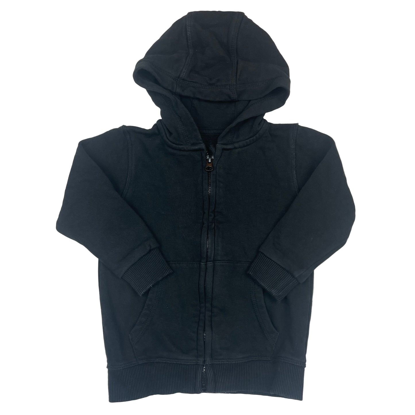 Schwarze Kapuzenjacke von George mit Reißverschluss, Größe 1½–2 Jahre – front