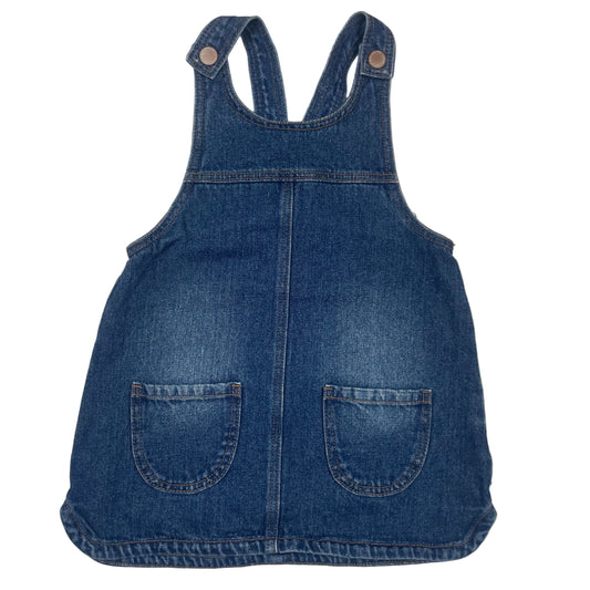 Jeans-Latzkleid von Next in Blau, Größe 12–18 Monate – front