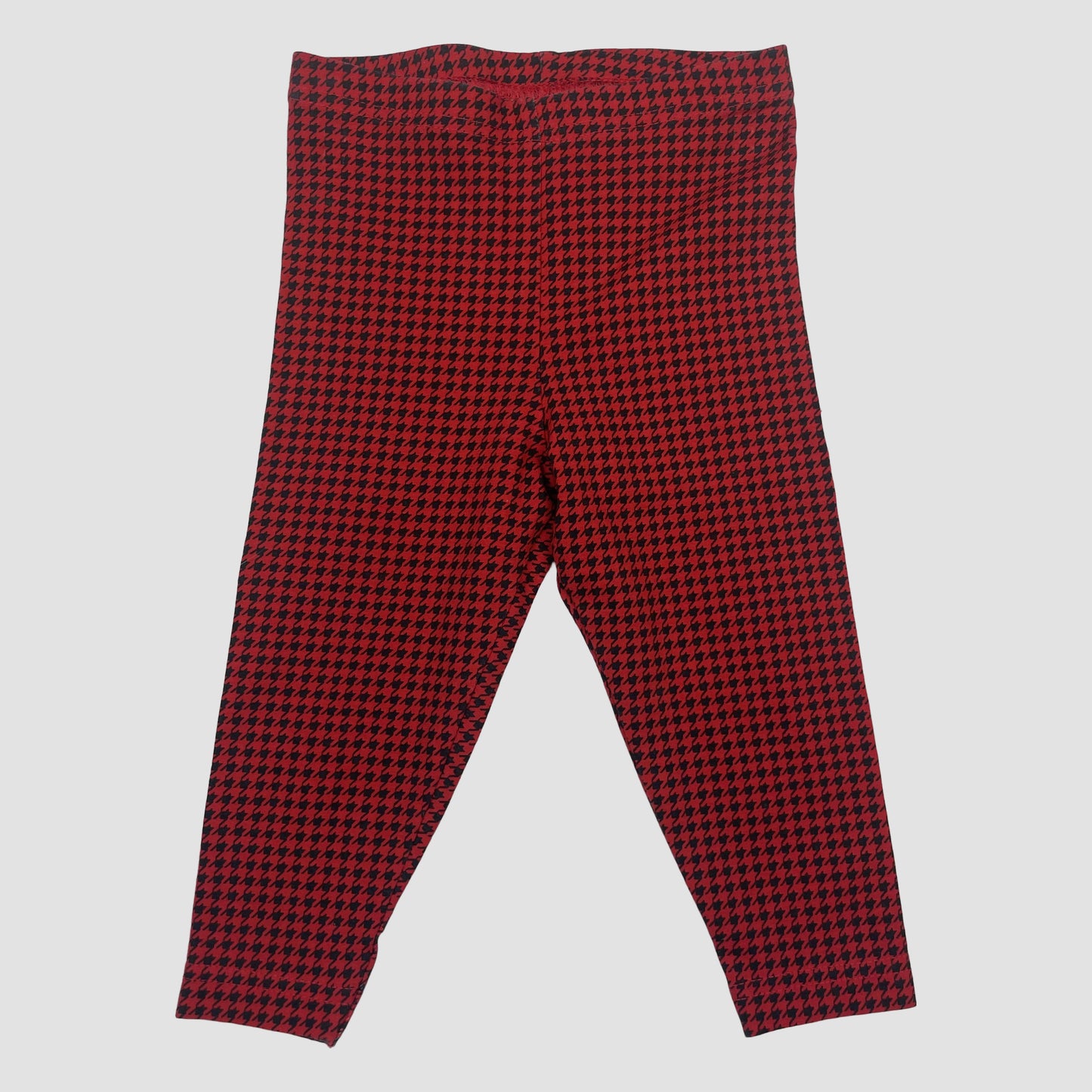 Rote-schwarze Hahnentritt-Leggings von Carter’s, Größe 18 Monate – front